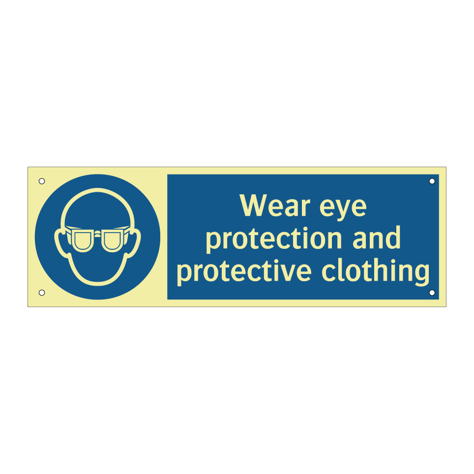 Wear eye protection and protective clothing
