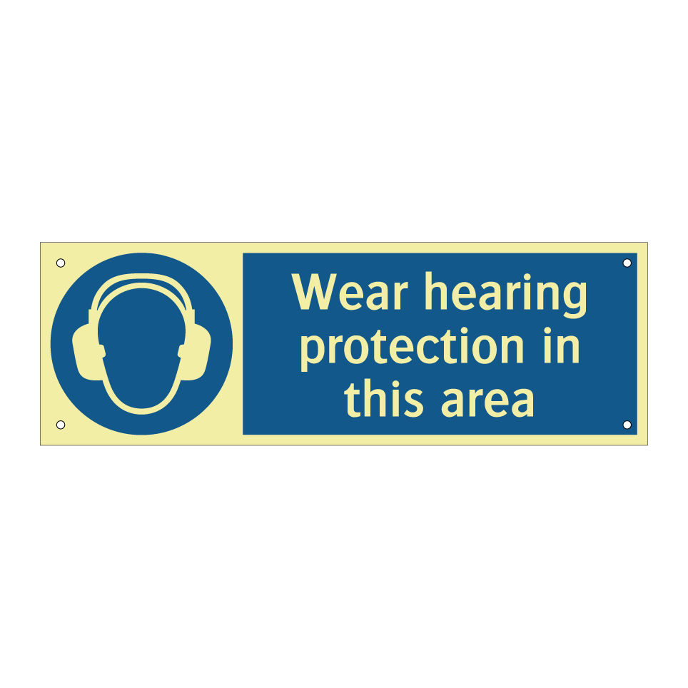 Wear hearing protection in this area