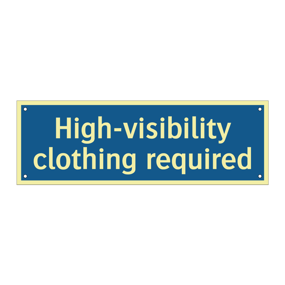 High-visibility clothing required