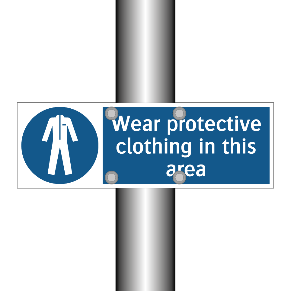 Wear protective clothing in this area