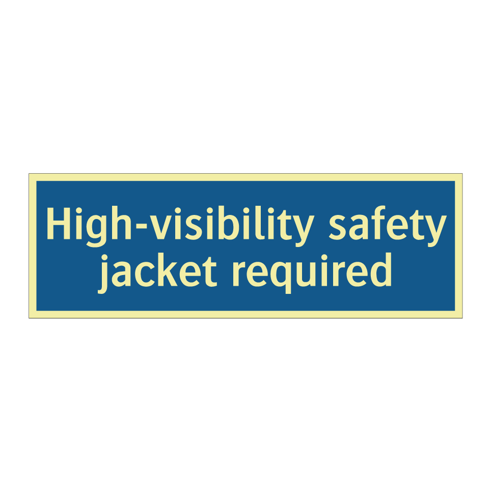 High-visibility safety jacket required