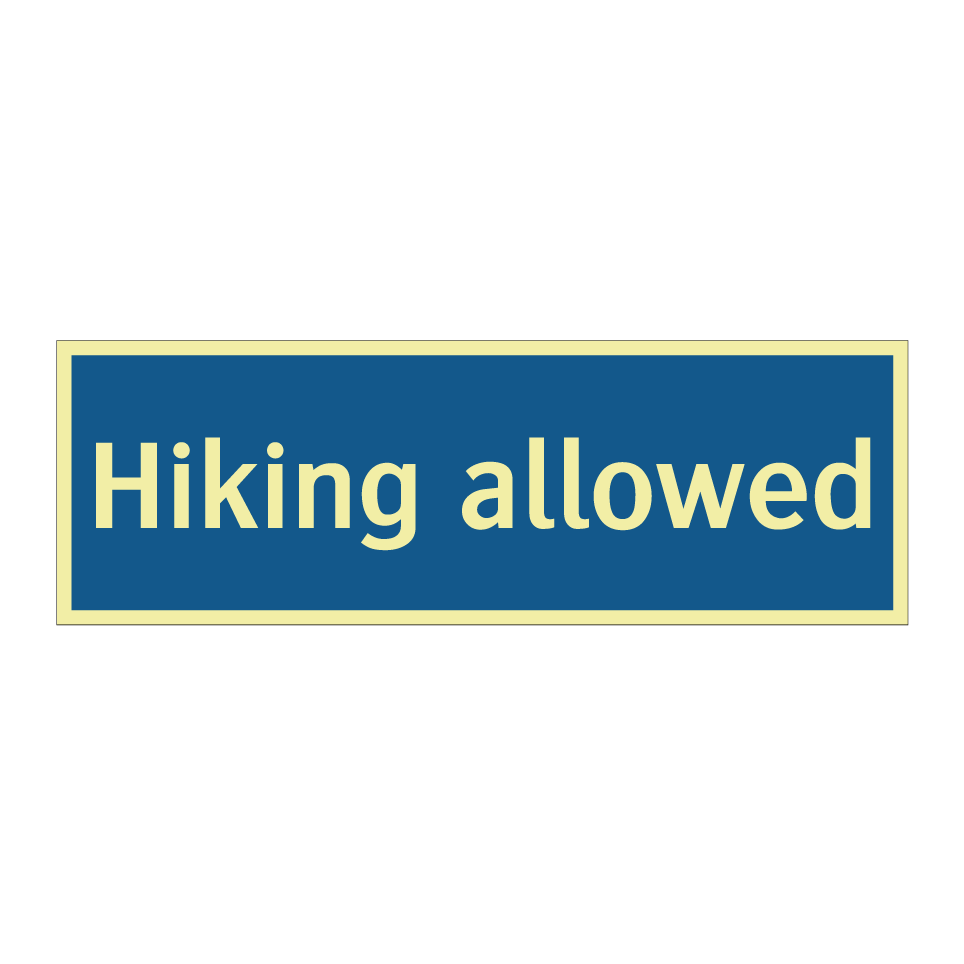 Hiking allowed