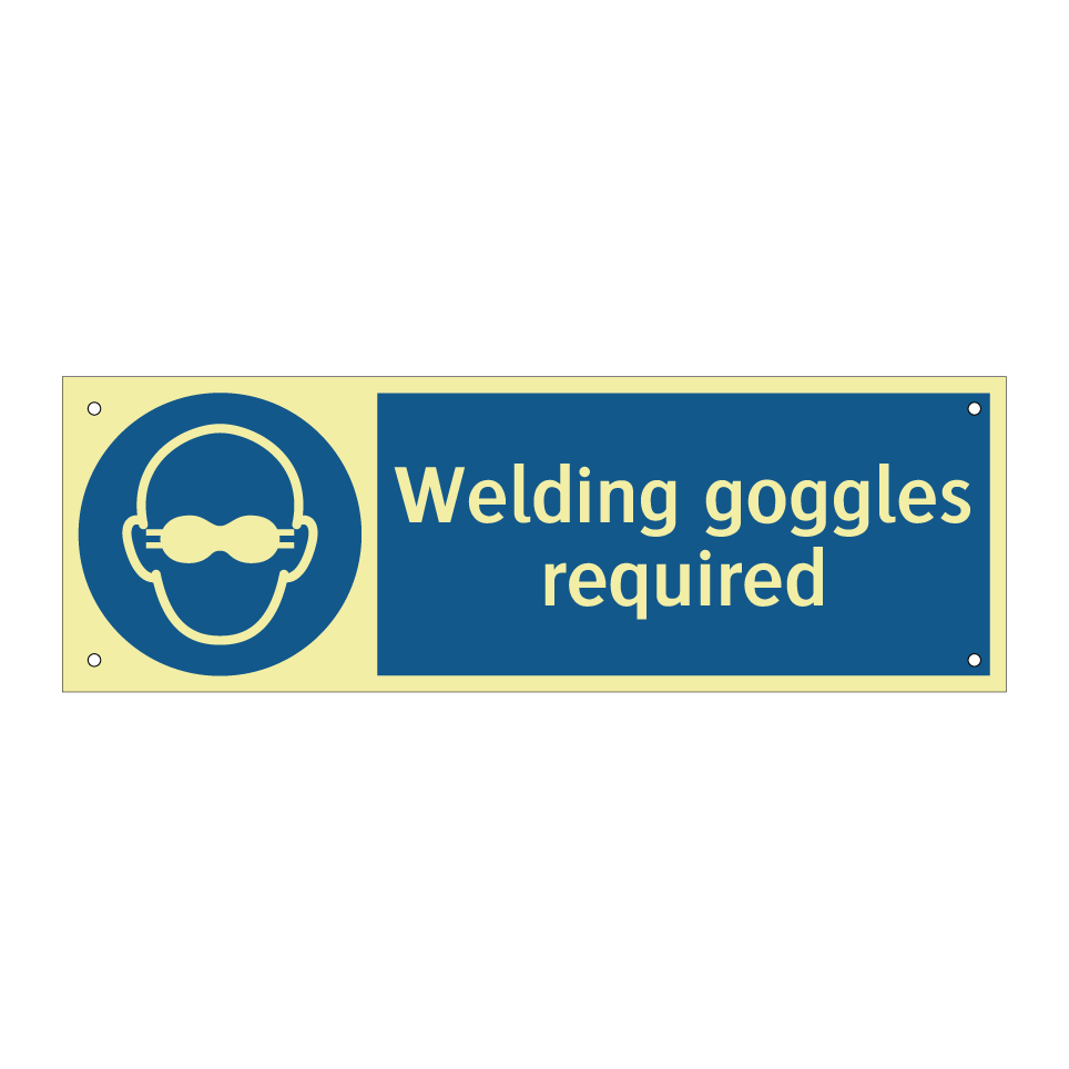 Welding goggles required
