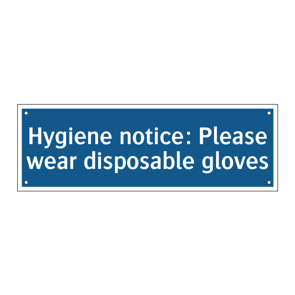 Hygiene notice: Please wear disposable gloves