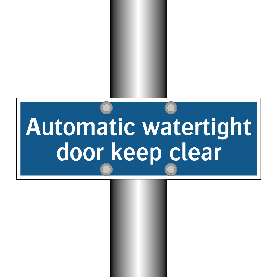 Automatic watertight door keep clear
