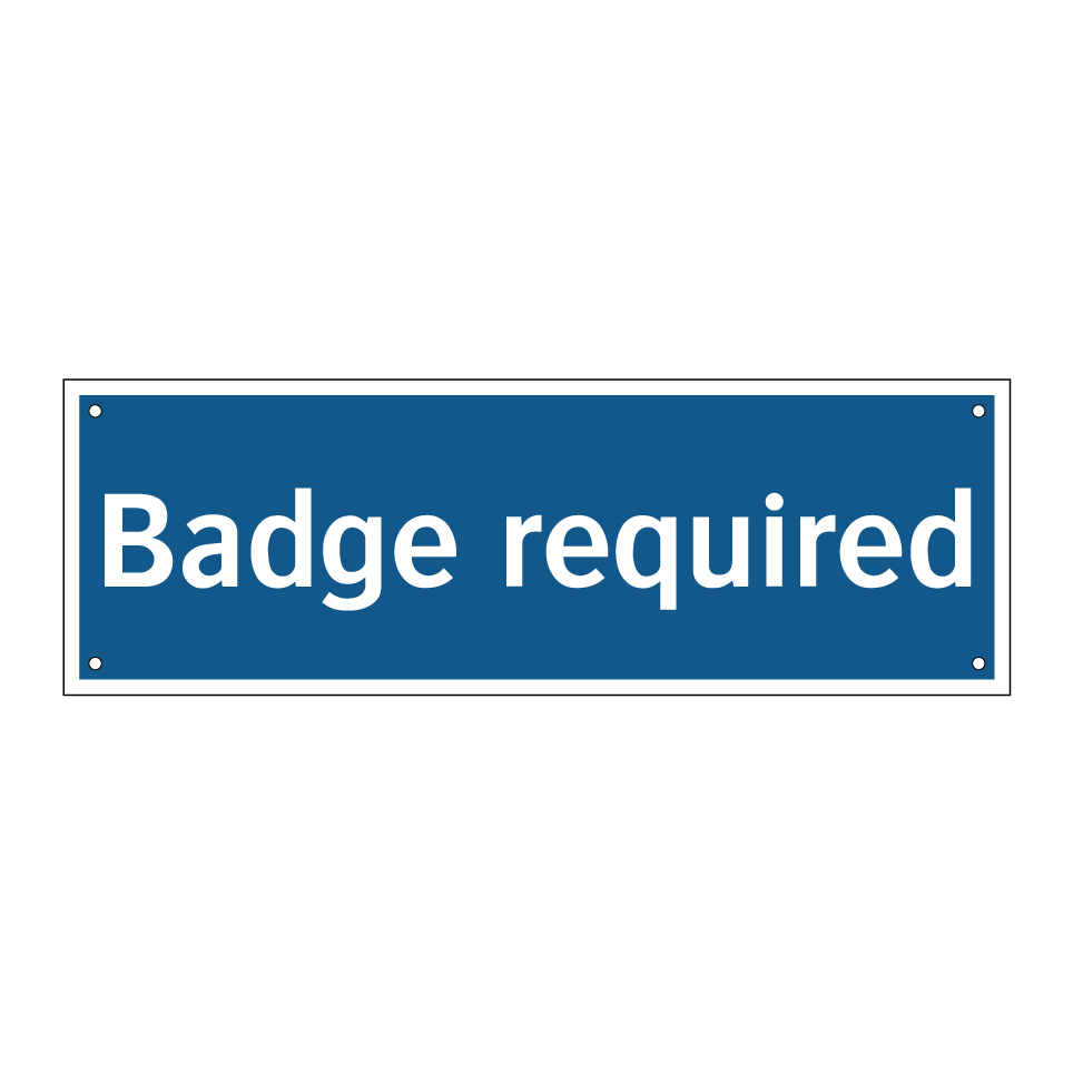 Badge required