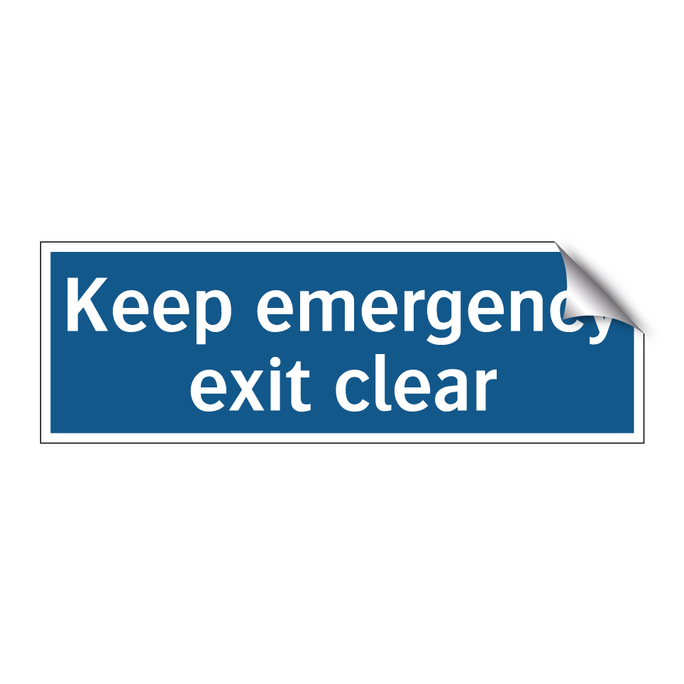 Keep emergency exit clear