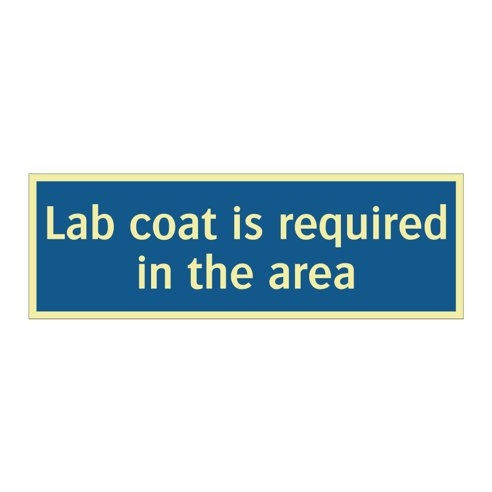 Lab coat is required in the area