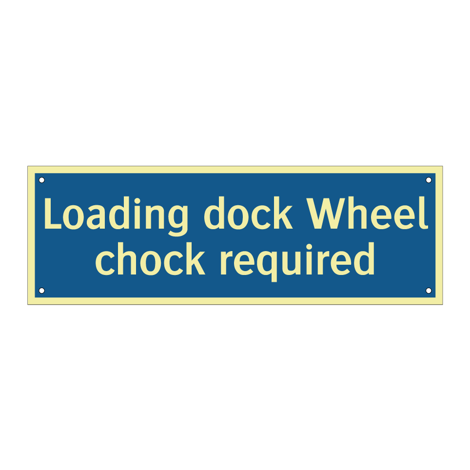 Loading dock Wheel chock required