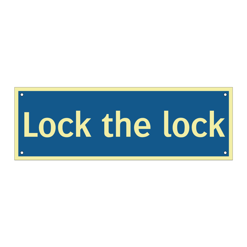 Lock the lock