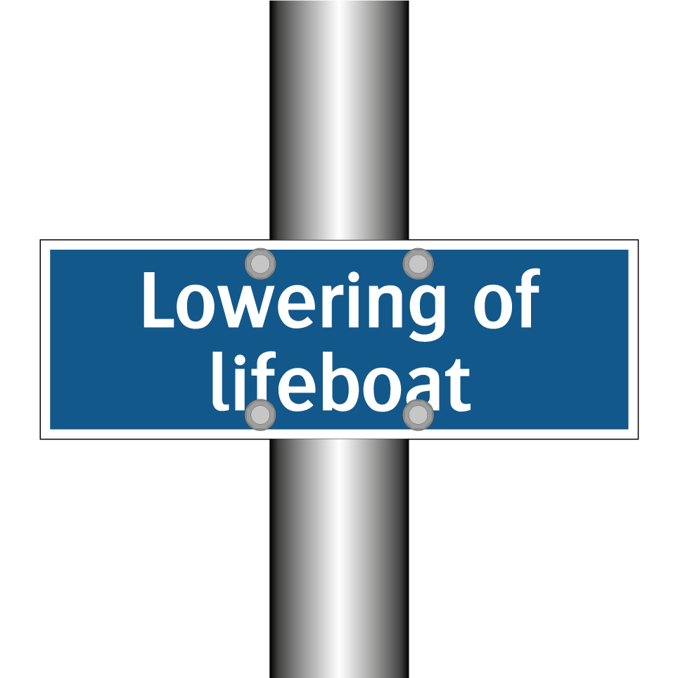 Lowering of lifeboat