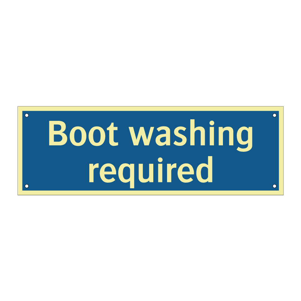 Boot washing required