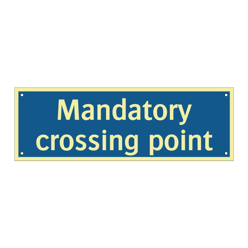 Mandatory crossing point