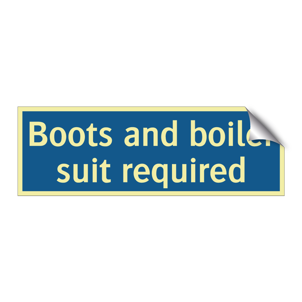 Boots and boiler suit required
