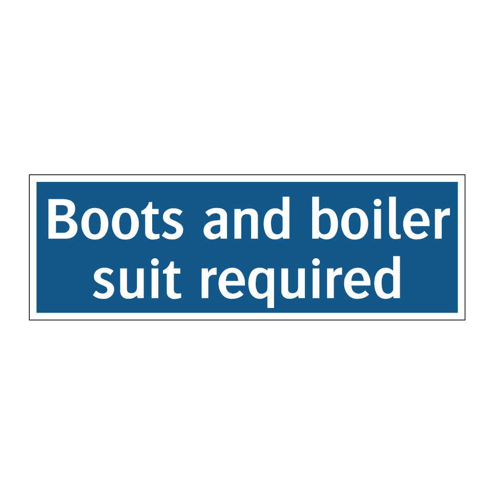 Boots and boiler suit required