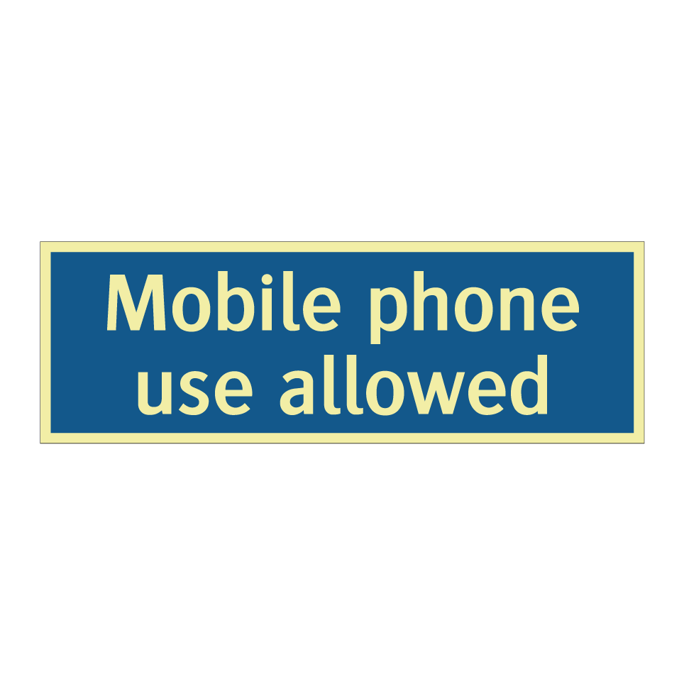 Mobile phone use allowed