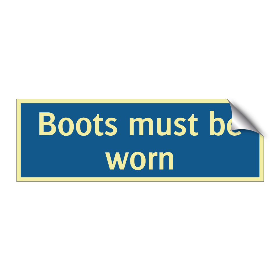 Boots must be worn