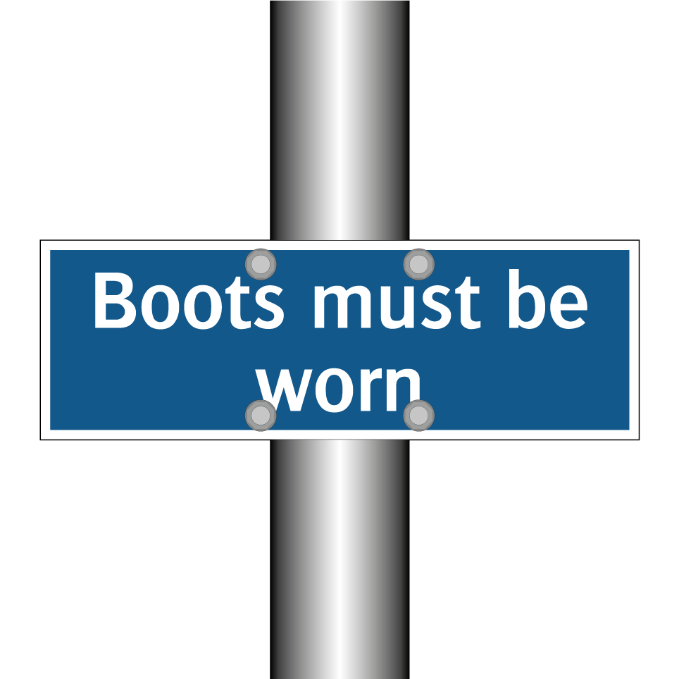 Boots must be worn