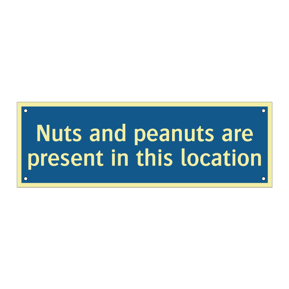 Nuts and peanuts are present in this location