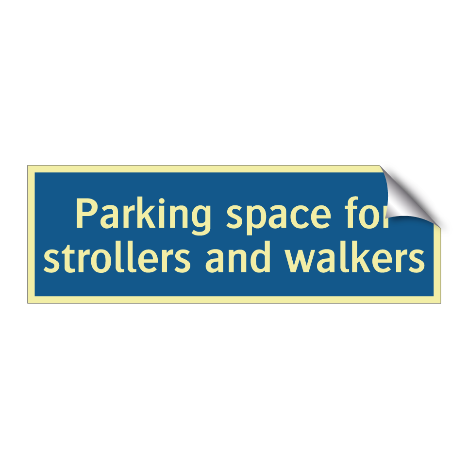 Parking space for strollers and walkers
