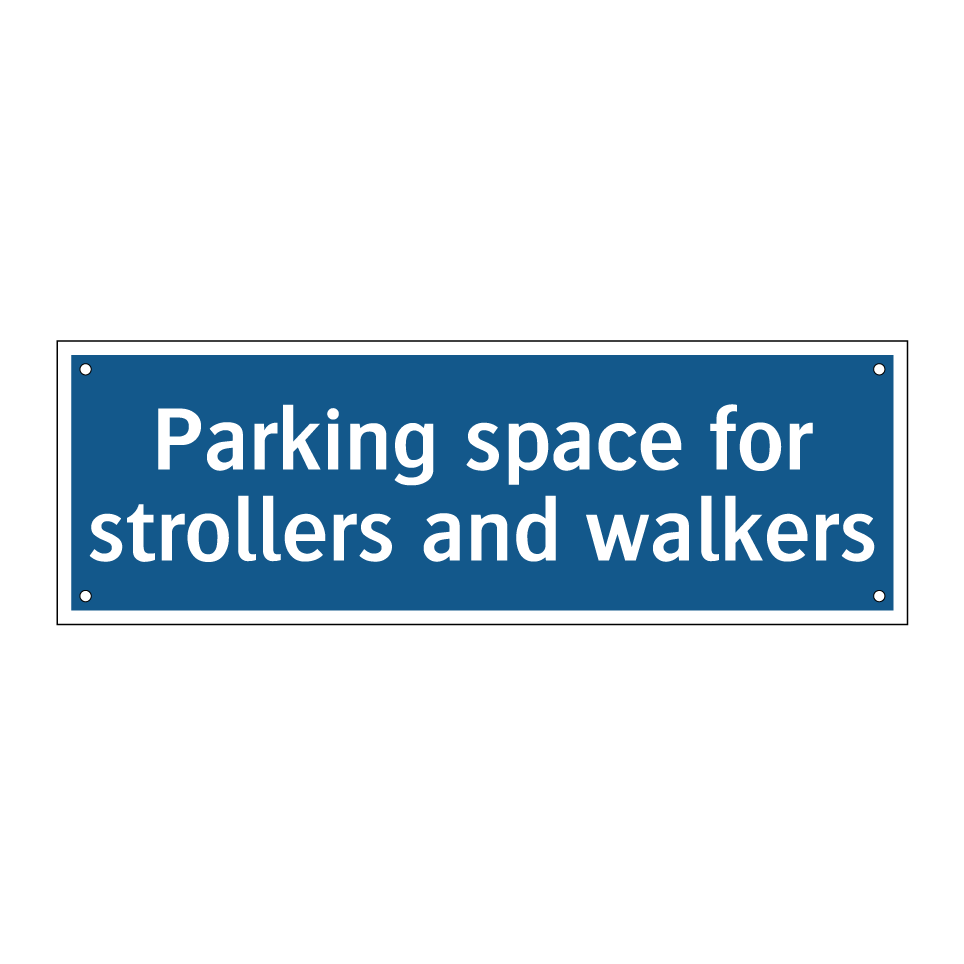 Parking space for strollers and walkers