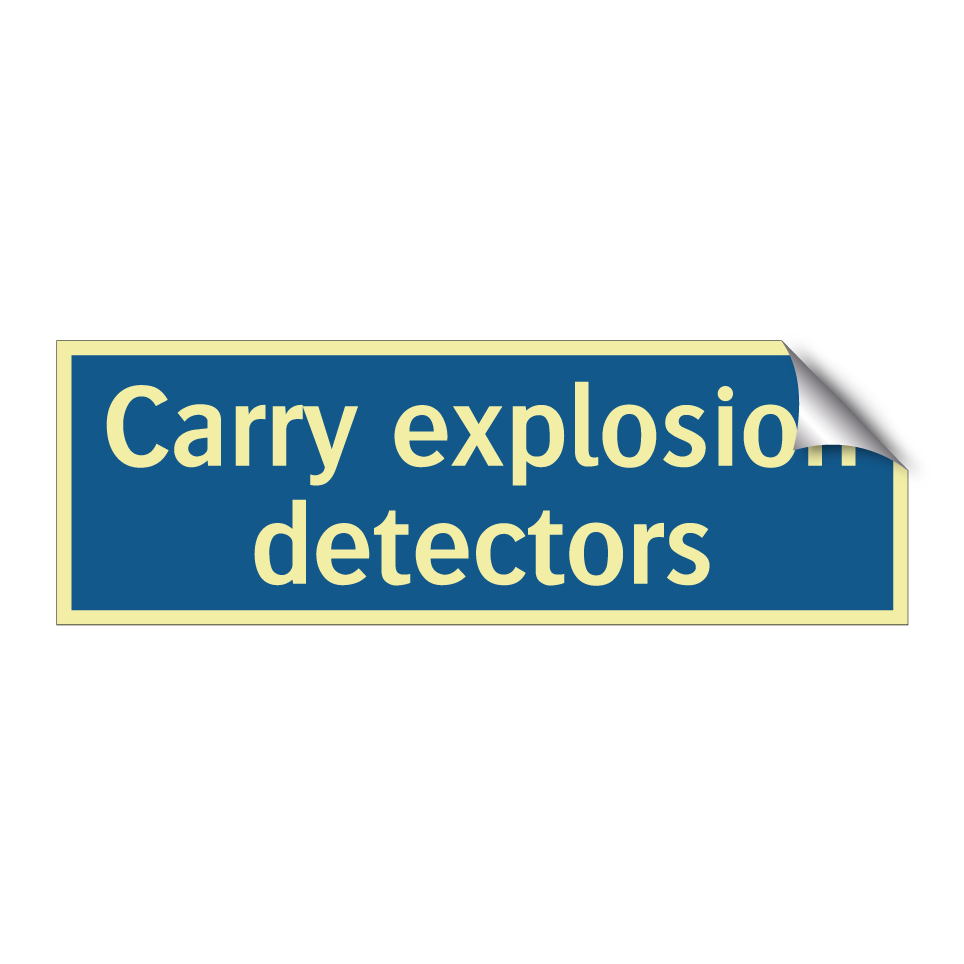 Carry explosion detectors