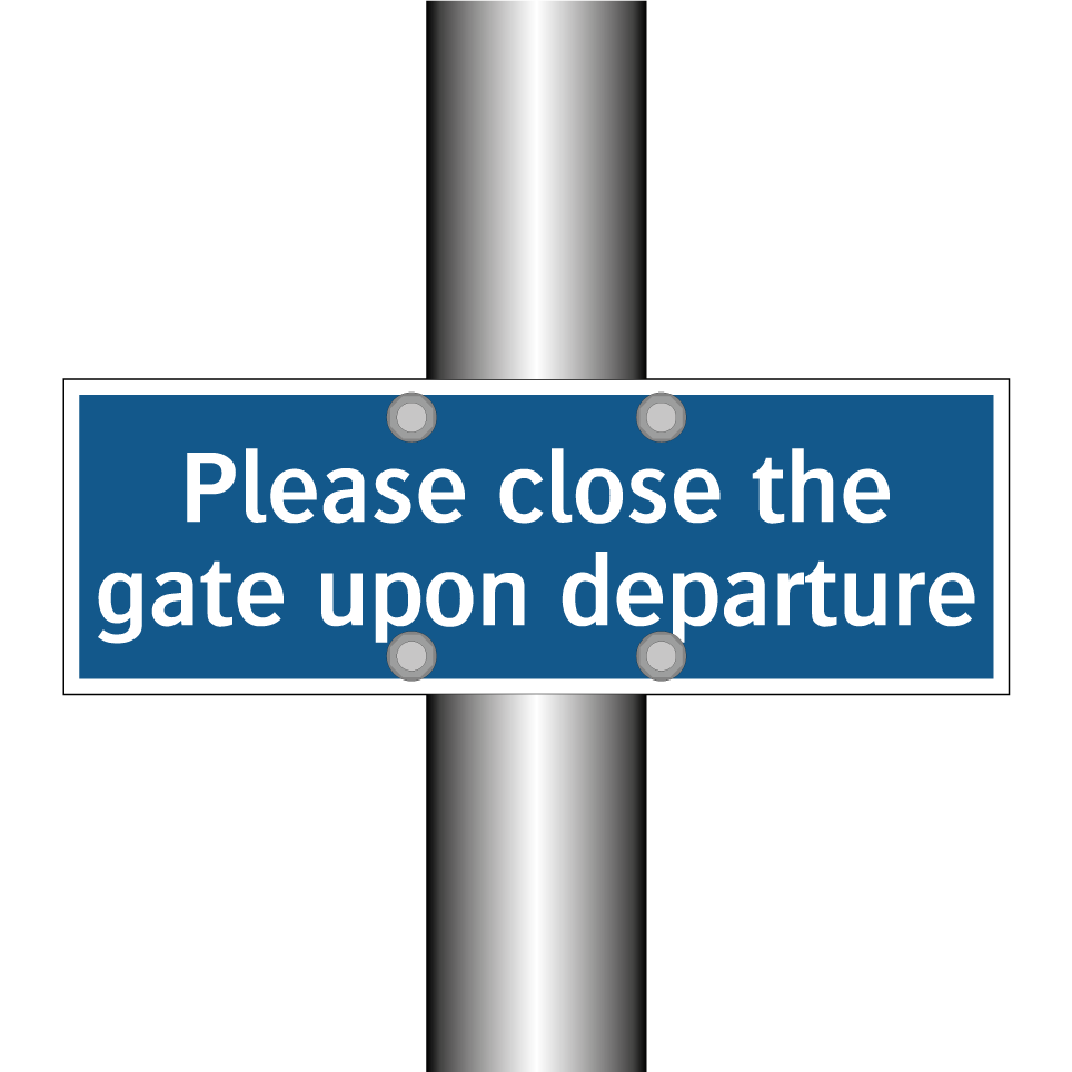 Please close the gate upon departure