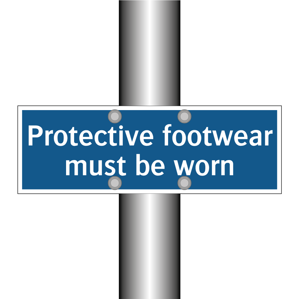 Protective footwear must be worn