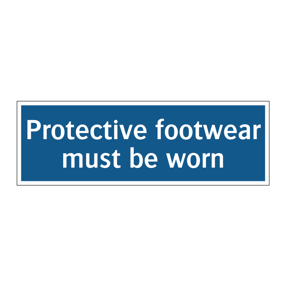 Protective footwear must be worn