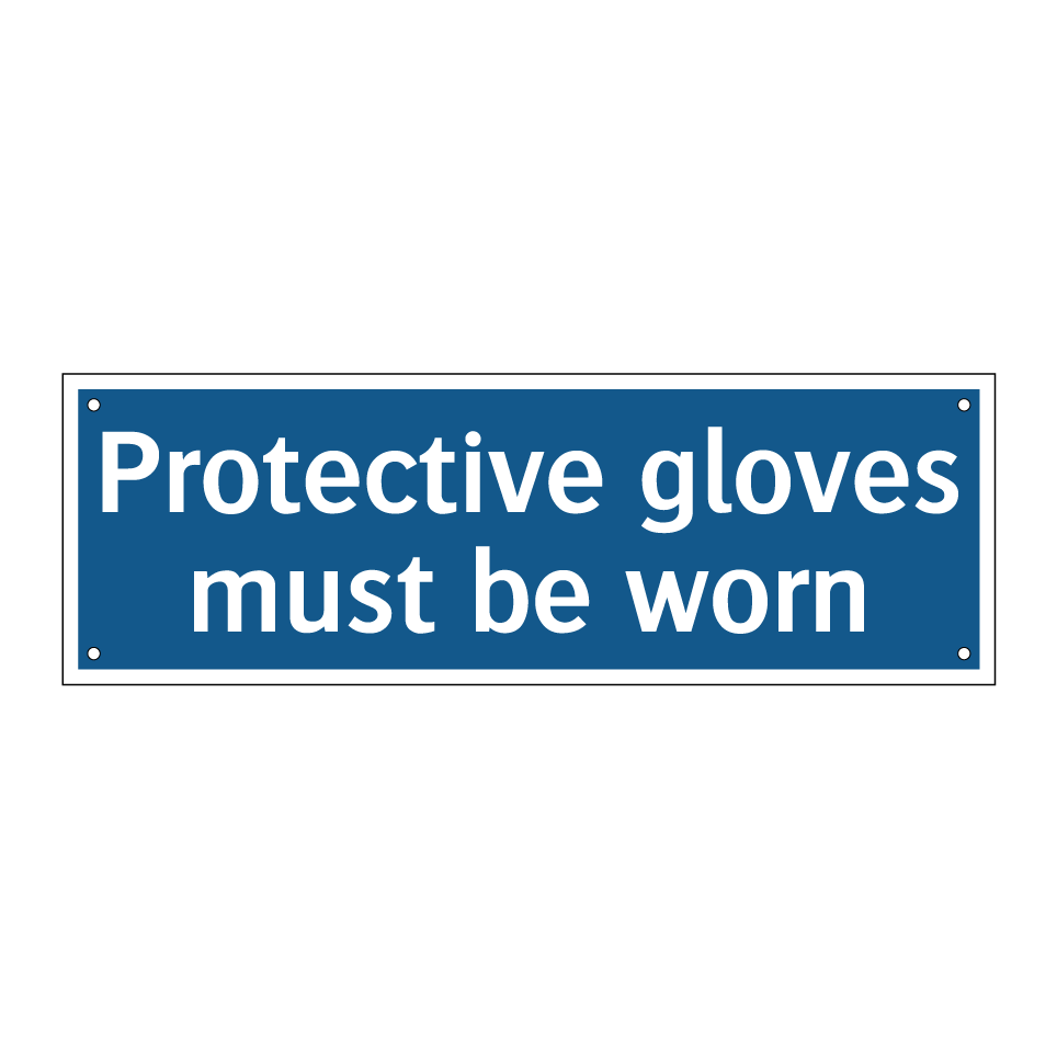 Protective gloves must be worn