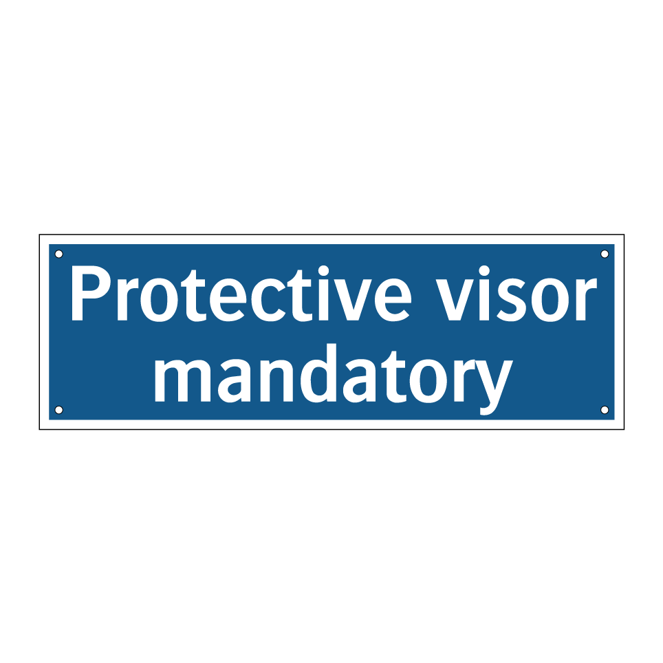 Protective visor mandatory