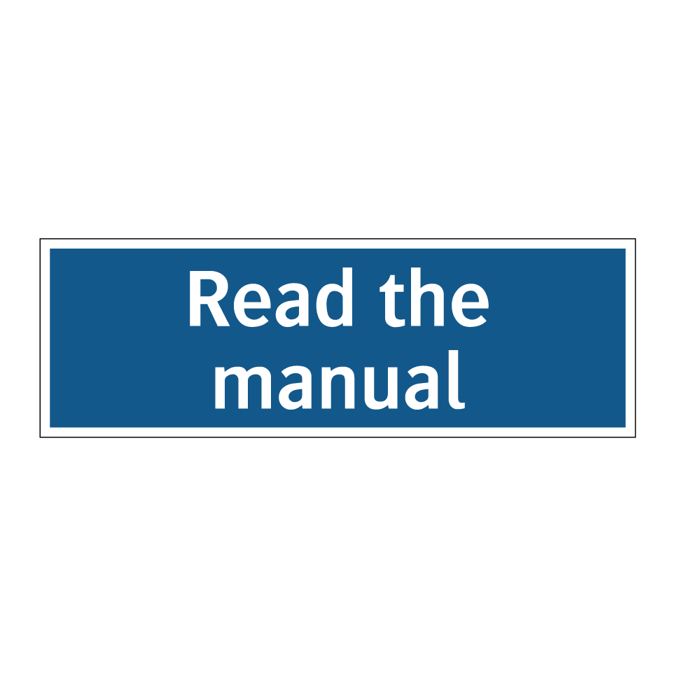 Read the manual