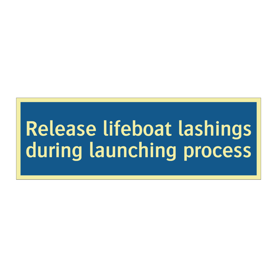 Release lifeboat lashings during launching process