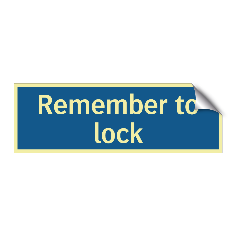 Remember to lock