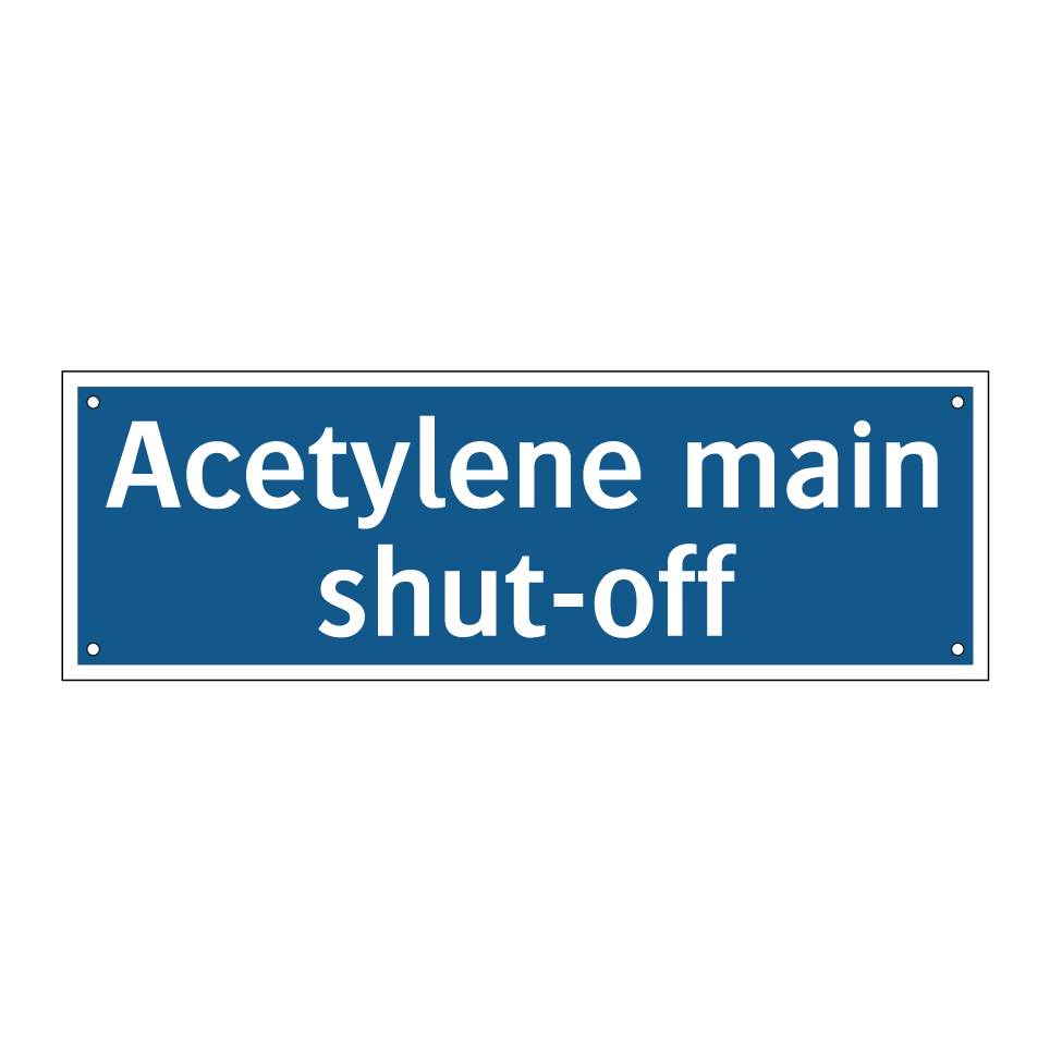 Acetylene main shut-off
