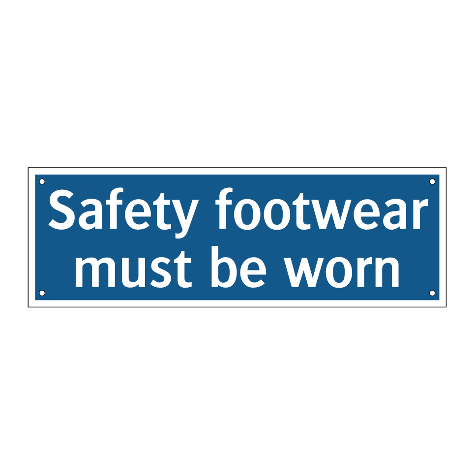 Safety footwear must be worn