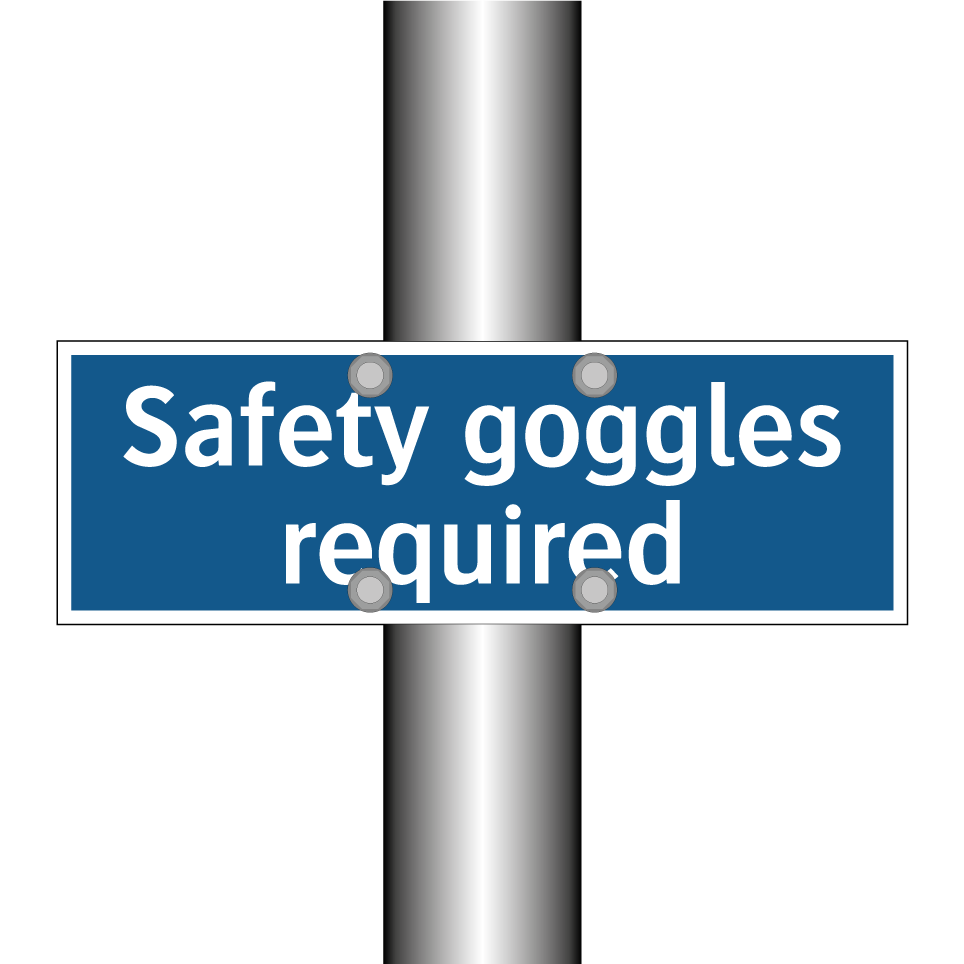 Safety goggles required