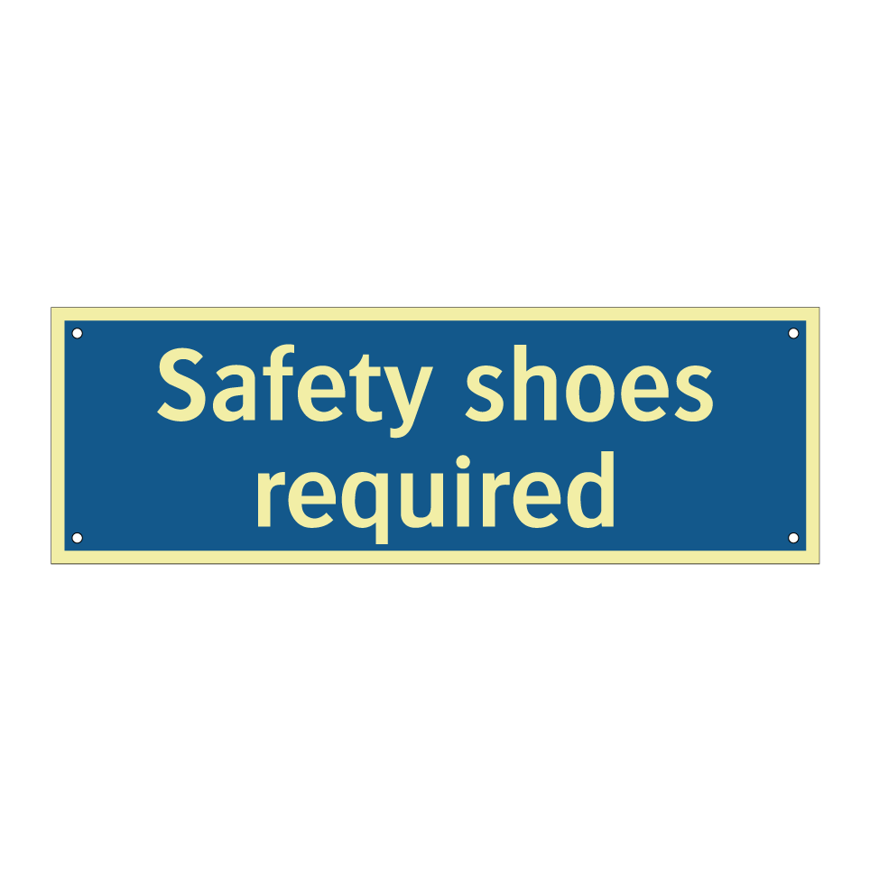 Safety shoes required
