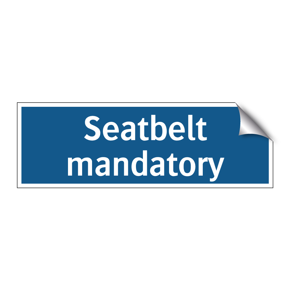 Seatbelt mandatory