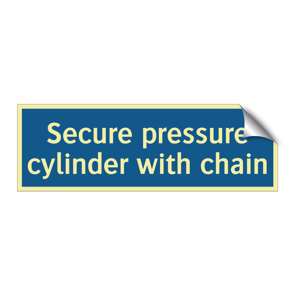 Secure pressure cylinder with chain