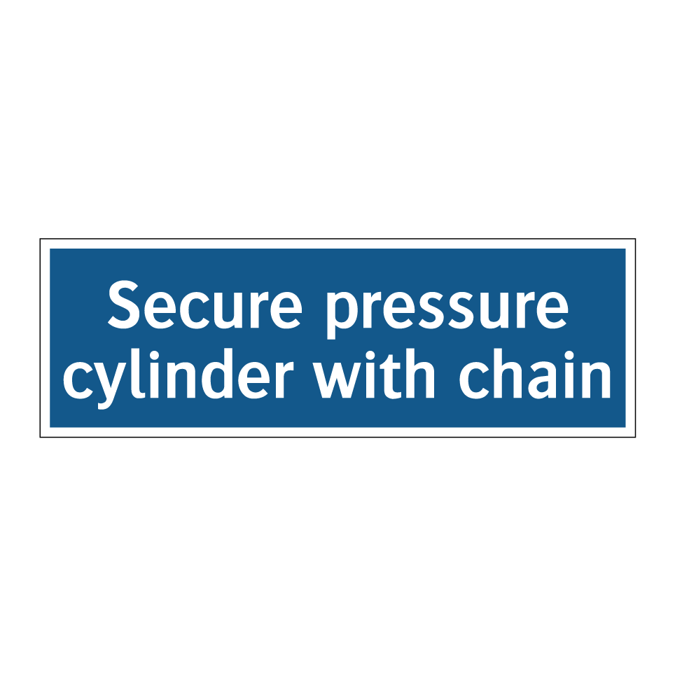Secure pressure cylinder with chain