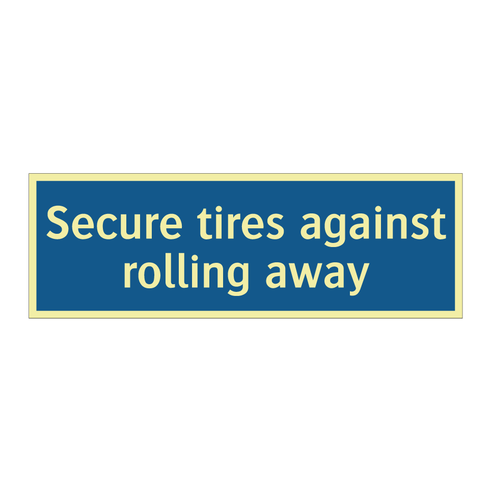 Secure tires against rolling away