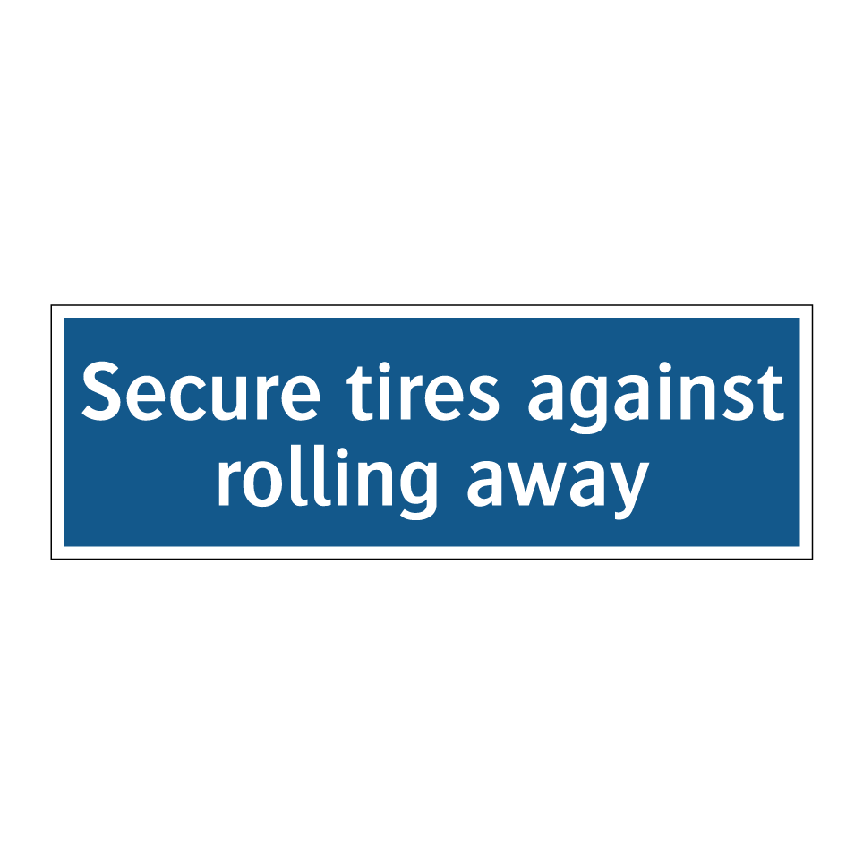 Secure tires against rolling away