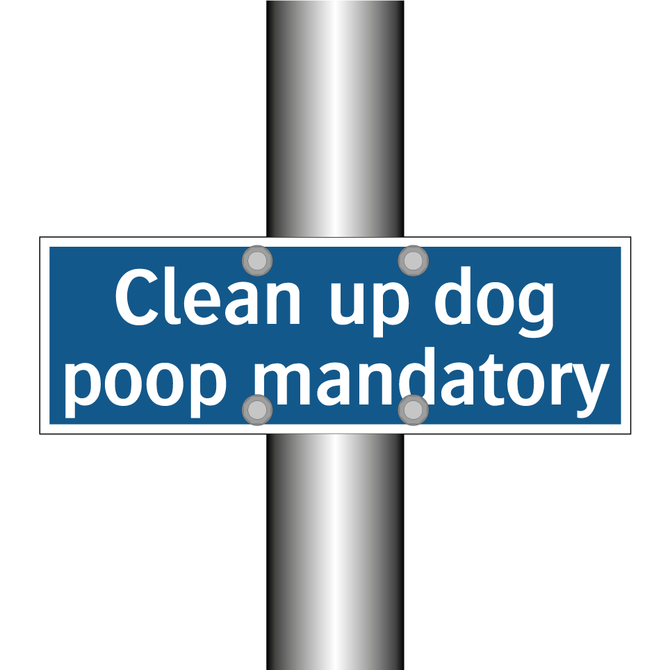 Clean up dog poop mandatory