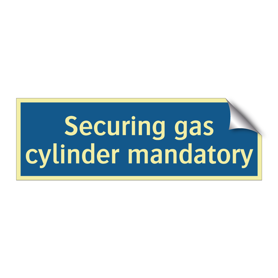 Securing gas cylinder mandatory