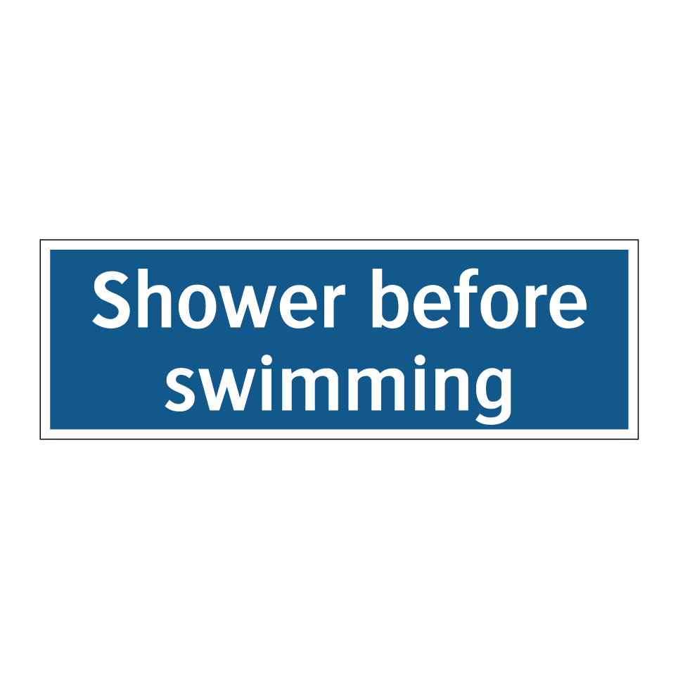 Shower before swimming
