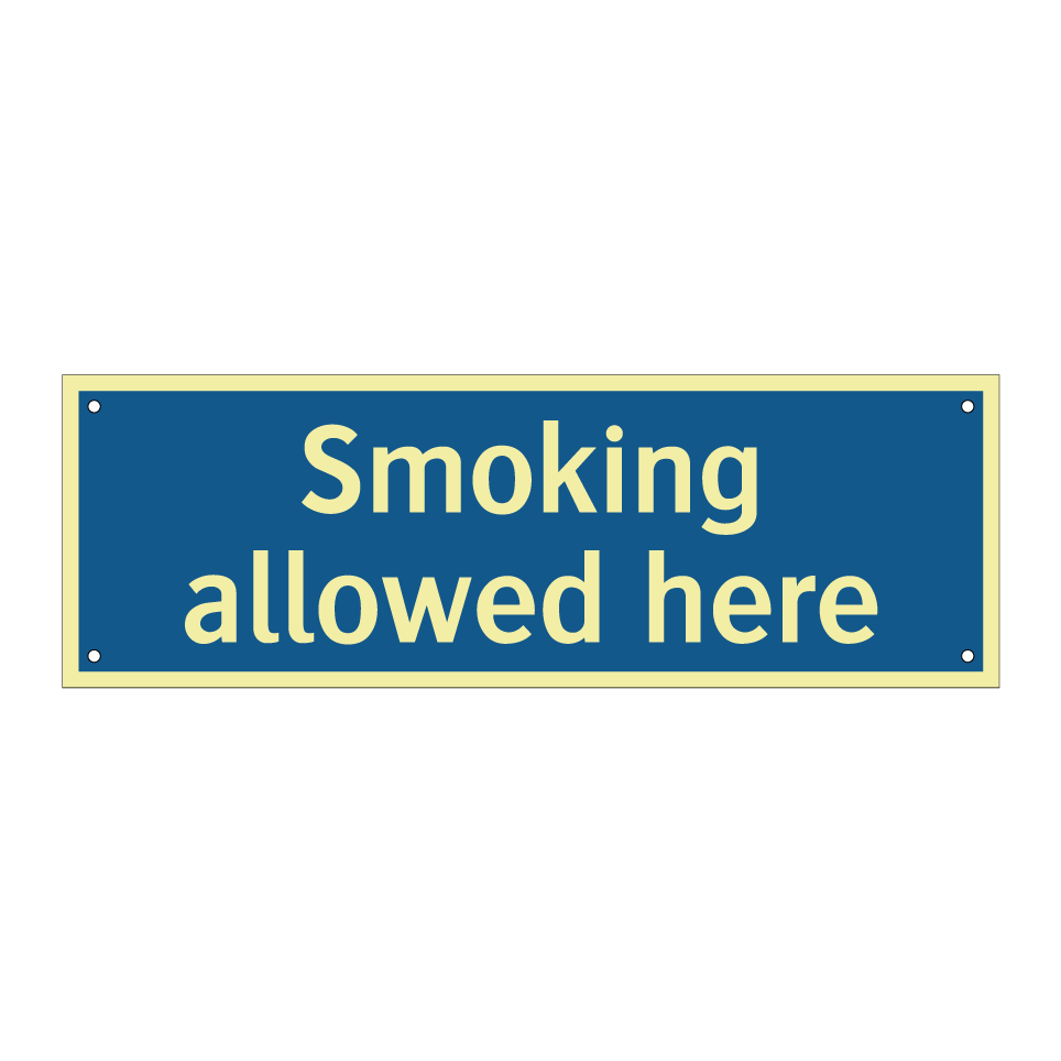 Smoking allowed here