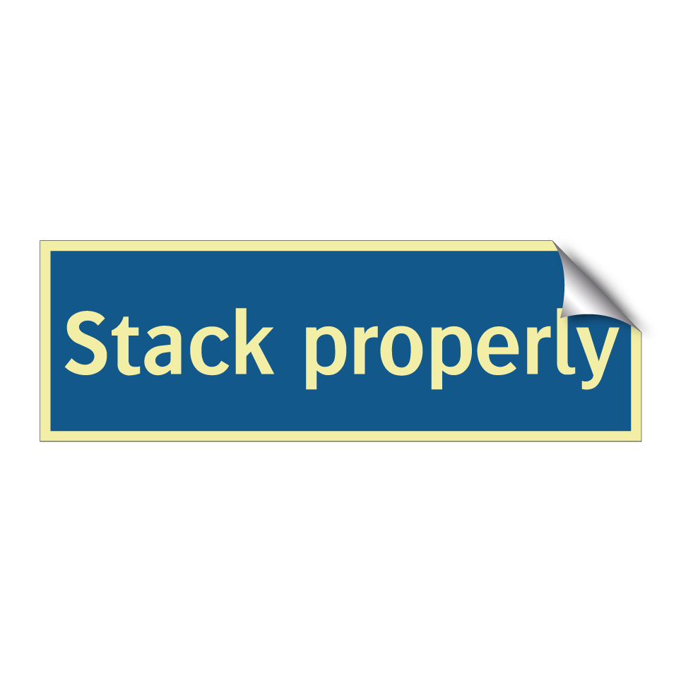 Stack properly