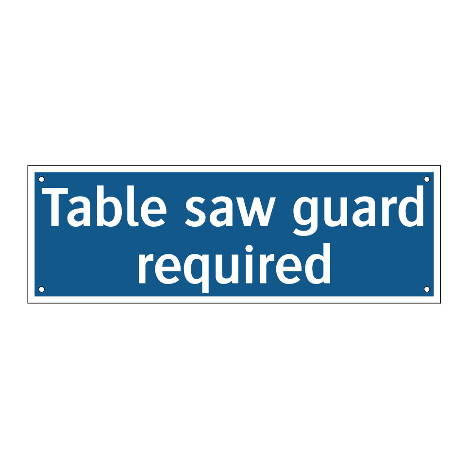 Table saw guard required