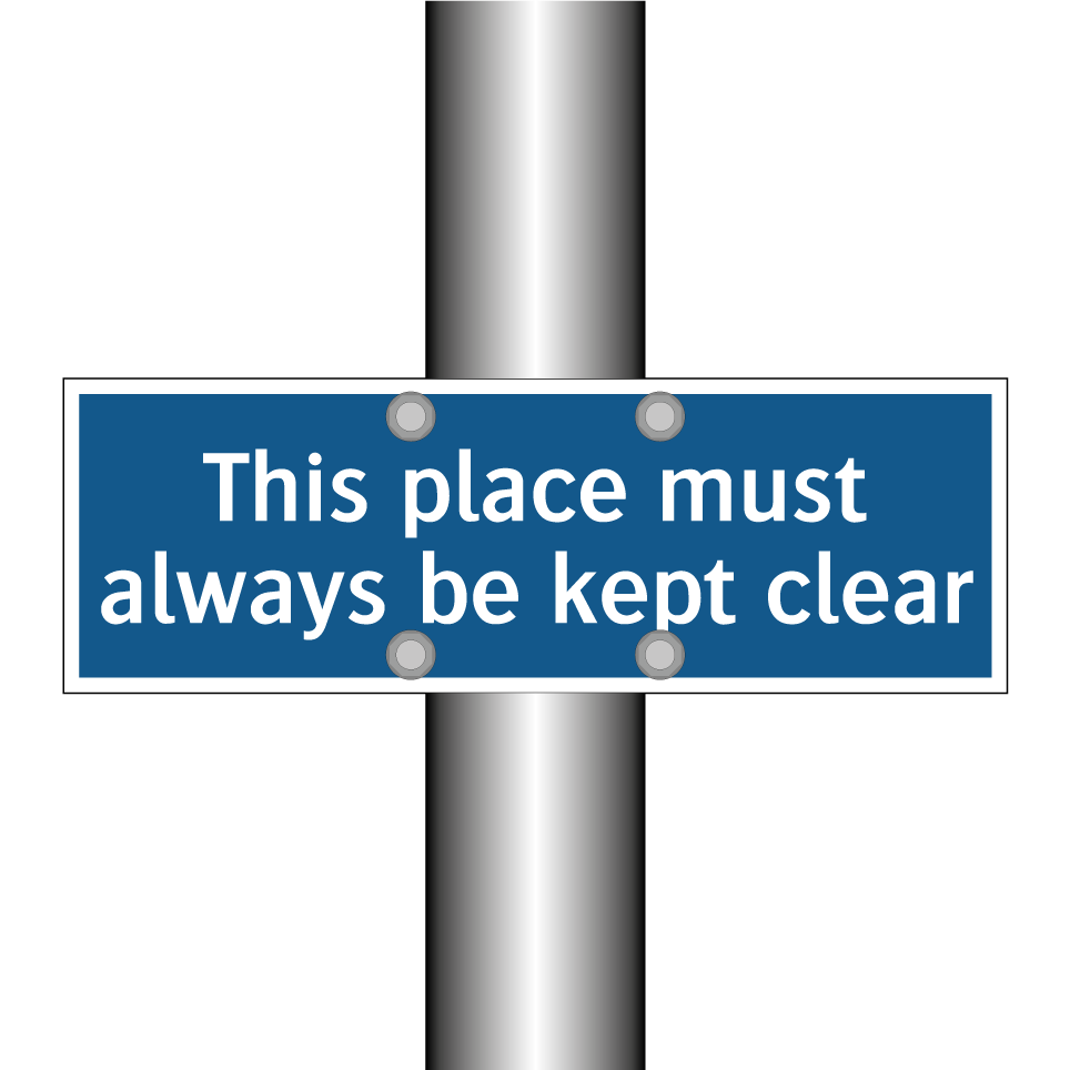 This place must always be kept clear